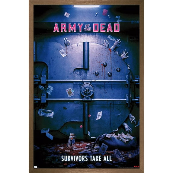 Netflix Army Of The Dead - Vault Wall Poster, 14.725" x 22.375", Framed