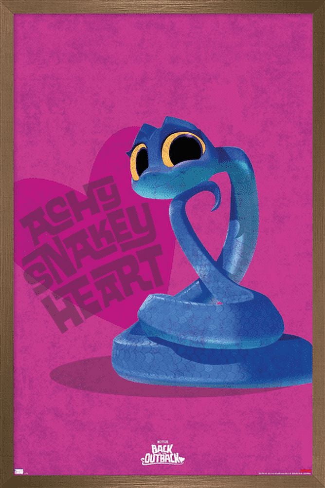 Netflix Back to the Outback - Achy Snakey Heart Wall Poster, 14.725" x 22.375", Framed
