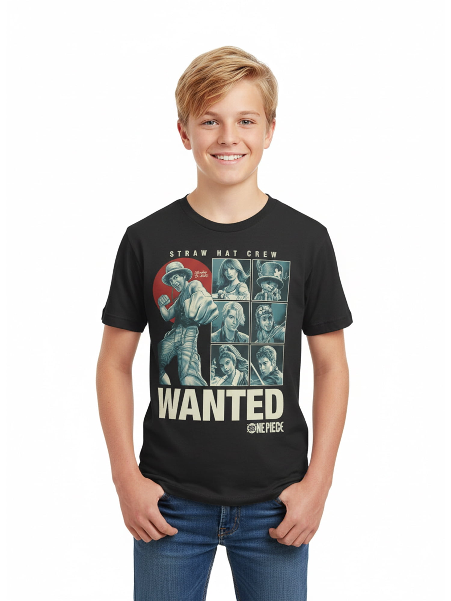One Piece, Boys' & Big Boys' Graphic Tee with Short Sleeves, Sizes 4-18