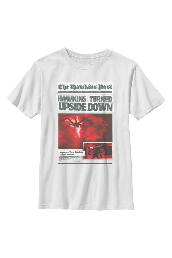 Netflix Boys' Stranger Things Hawkins Turned Upside Down T Shirt