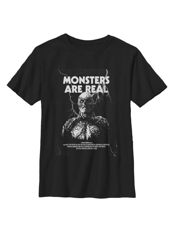 Netflix Boys' Stranger Things Lightning Vecna Monsters Are Real T Shirt