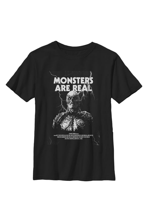 Netflix Boys' Stranger Things Lightning Vecna Monsters Are Real T Shirt