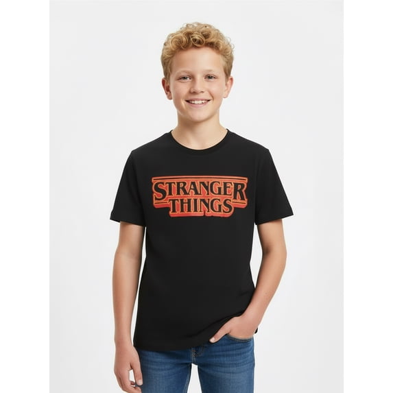 Netflix, Boys' & Big Boys' Stranger Things Logo Graphic T-Shirt, Sizes 4-18