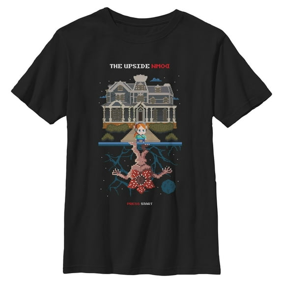 Netflix Boys' Stranger Things Max Vs Demogorgon 8 Bits Upside Down T Shirt