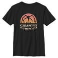 thumbnail image 1 of Netflix Boys' Stranger Things Mind Flayer Sunset Chrome Logo T Shirt, 1 of 10