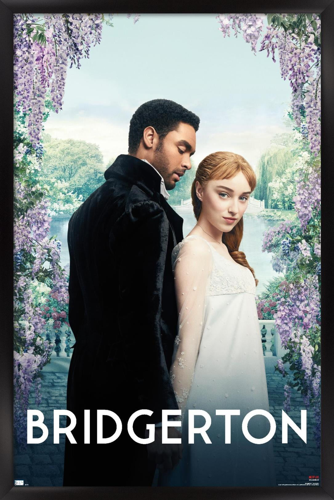 Netflix Bridgerton - Daphne and Simon Wall Poster, 14.725" x 22.375", Framed