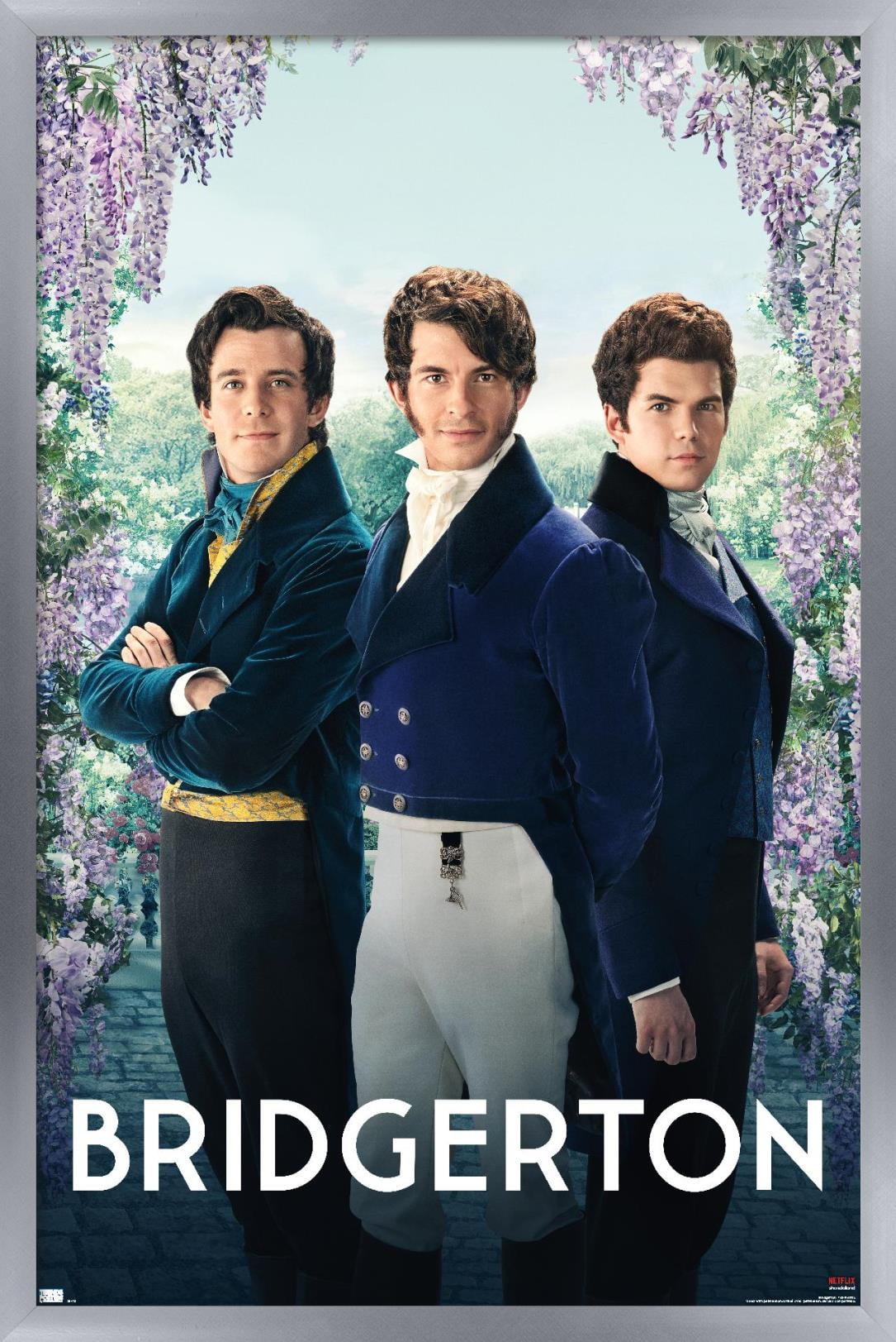 Netflix Bridgerton - Gentlemen Wall Poster, 14.725" x 22.375", Framed