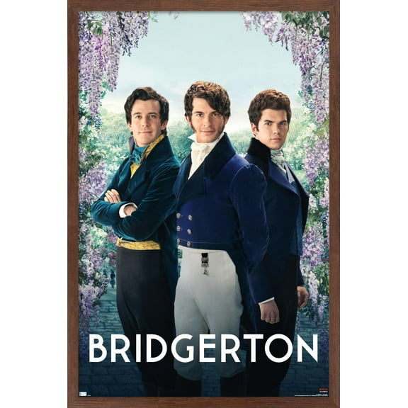 Netflix Bridgerton - Gentlemen Wall Poster, 22.375" x 34", Framed