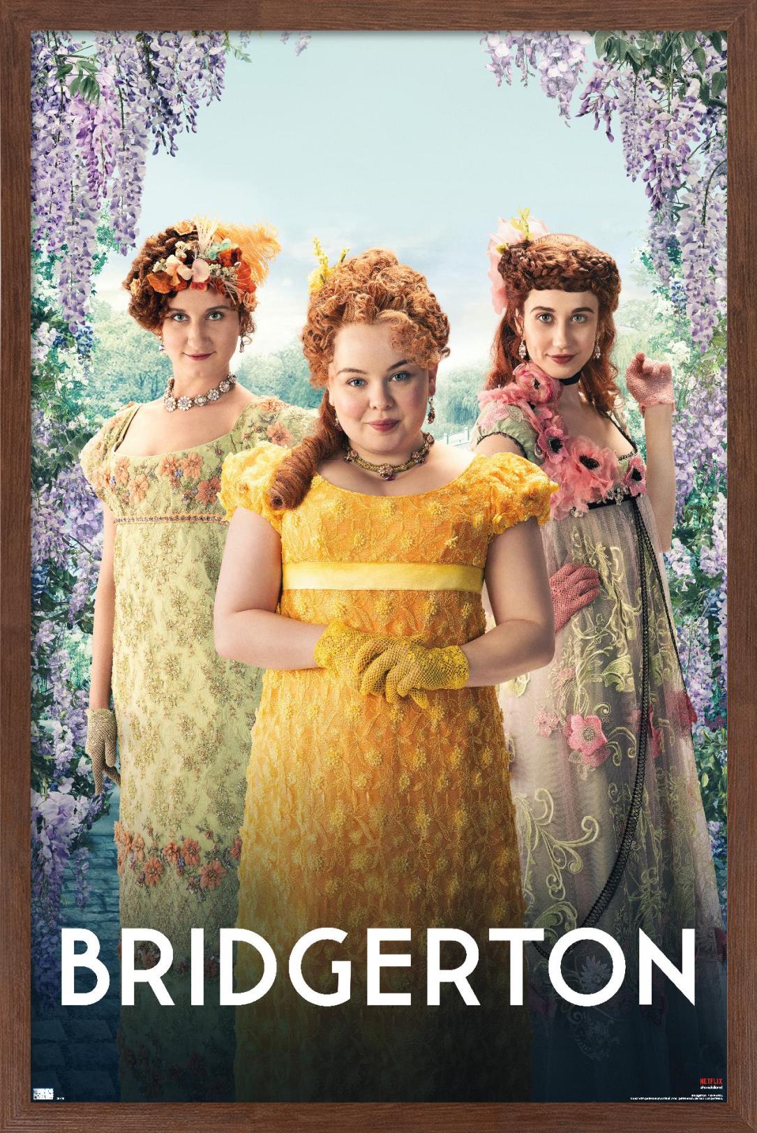 Netflix Bridgerton - Ladies Wall Poster, 14.725" x 22.375", Framed
