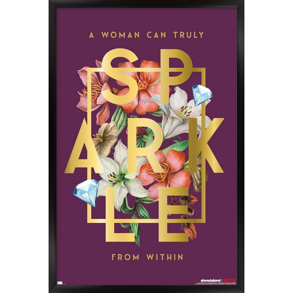 Netflix Bridgerton: Season 2 - Sparkle Wall Poster, 14.725" x 22.375" Framed