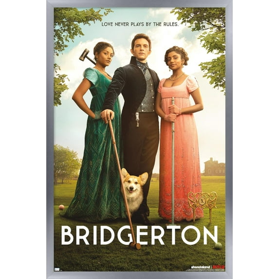 Netflix Bridgerton: Season 2 - Trio One Sheet Wall Poster, 22.375" x 34" Framed