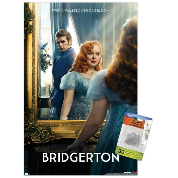 Netflix Bridgerton: Season 3 - Penelope and Colin One Sheet Wall Poster with Push Pins, 14.725" x 22.375"