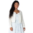 thumbnail image 1 of Bridgerton Celebrity Pink Women's and Women's Plus Square Neck Cardigan, Sizes XS-4X, 1 of 13