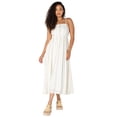 thumbnail image 1 of Bridgerton Celebrity Pink Women's Tie Back Midi Dress, Sizes XS-XXXL, 1 of 9