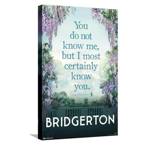 Netflix Bridgerton - You Don't Know Me Canvas Wall Poster, 14.725" x 22.375"