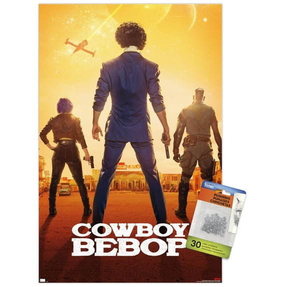 Netflix Cowboy Bebop - Plane One Sheet Wall Poster with Push Pins, 14.725" x 22.375"