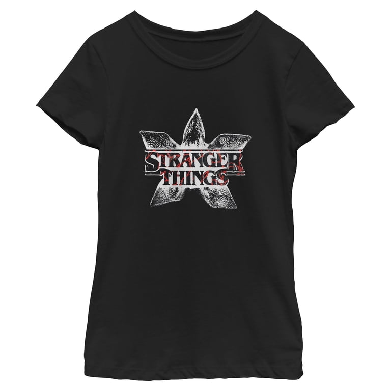 Netflix Girls' Stranger Things Demogorgon Head Classic Logo T