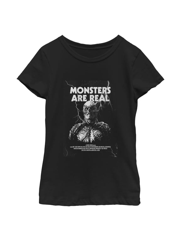 Netflix Girls' Stranger Things Lightning Vecna Monsters Are Real T Shirt