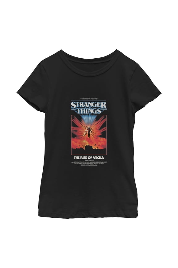Netflix Girls' Stranger Things The Rise Of Vecna Retro Poster T Shirt