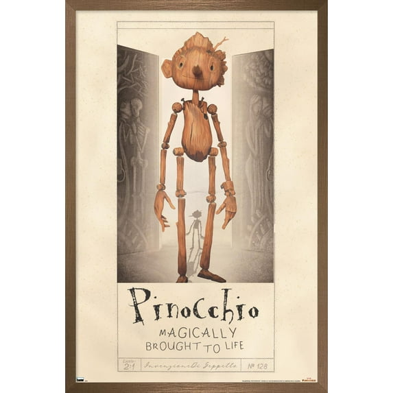 Netflix Guillermo Del Toro's Pinocchio - Pinocchio Wall Poster, 14.725" x 22.375" Framed