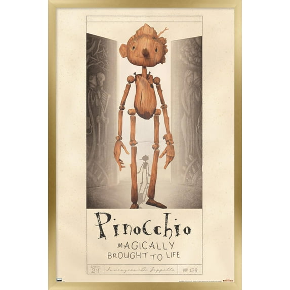 Netflix Guillermo Del Toro's Pinocchio - Pinocchio Wall Poster, 22.375" x 34" Framed