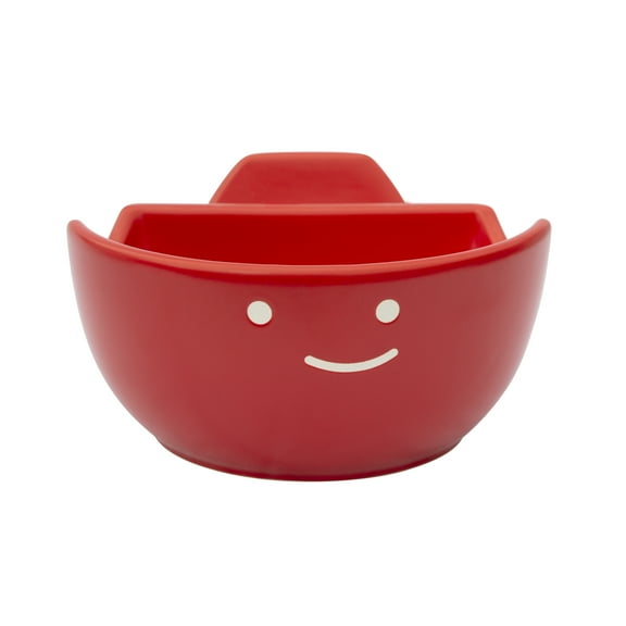 Netflix Hub Binge Friend Snack Ceramic Bowl With Cellphone Stand 7.5" x 3.4" Color Red