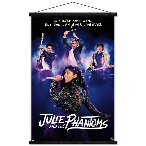 Netflix Julie and the Phantoms - The Band Wall Poster with Wooden Magnetic Frame, 22.375" x 34"