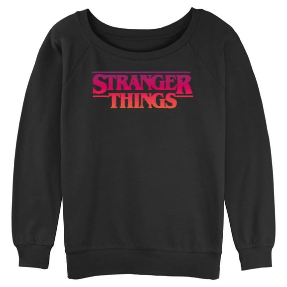 Netflix Junior's Stranger Things Pink Logo Sweatshirt