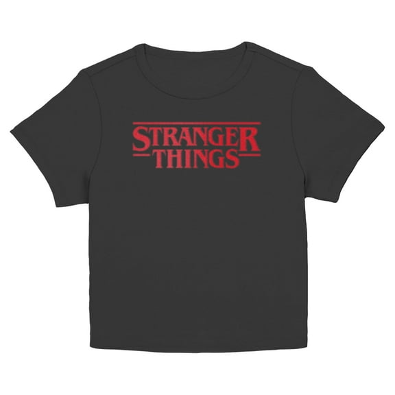 Netflix Juniors' Stranger Things Blurry Classic Logo T Shirt