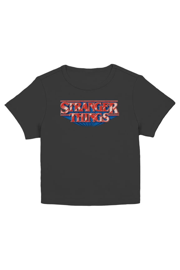 Netflix Juniors' Stranger Things Glossy Style Classic Logo T Shirt