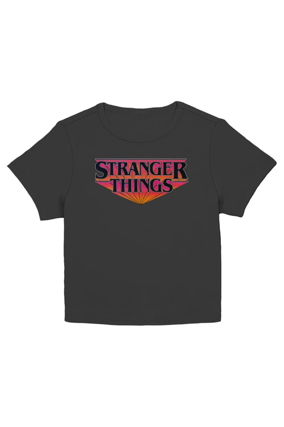 Netflix Juniors' Stranger Things Orange Shadow Classic Logo T Shirt