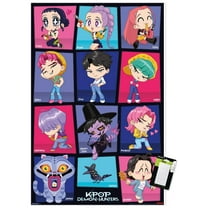 Netflix KPop Demon Hunters (2025) - Chibi Grid Wall Poster, 22.375" x 34"