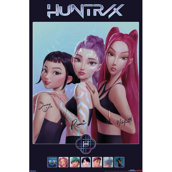 Netflix KPop Demon Hunters (2025) - Huntrix Comeback Group Wall Poster, 22.375" x 34"