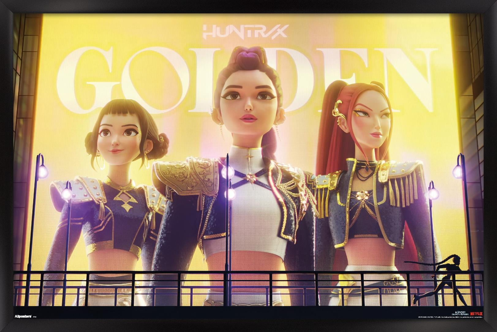 Netflix KPop Demon Hunters (2025) - Huntrix Golden Wall Poster, 22.375 ...