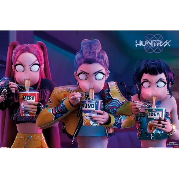 Netflix KPop Demon Hunters (2025) - Huntrix Noodles Wall Poster, 22.375" x 34"