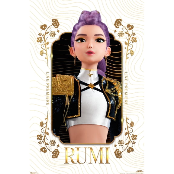 Netflix KPop Demon Hunters (2025) - Huntrix Rumi Golden Wall Poster, 14.725" x 22.375"