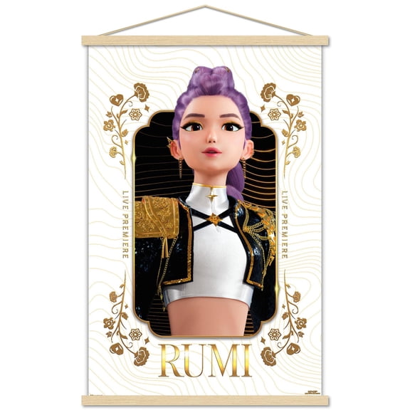 Netflix KPop Demon Hunters (2025) - Huntrix Rumi Golden Wall Poster with Magnetic Frame, 22.375" x 34"