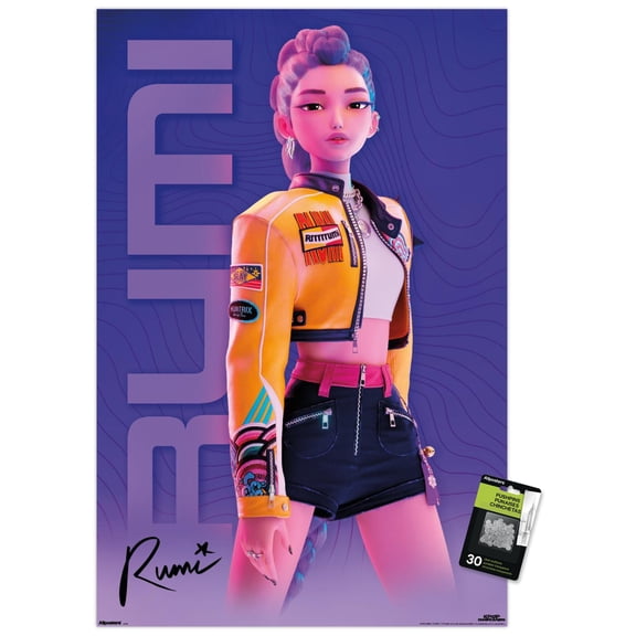 Netflix KPop Demon Hunters (2025) - Huntrix Rumi Solo Wall Poster with Push Pins, 22.375" x 34"