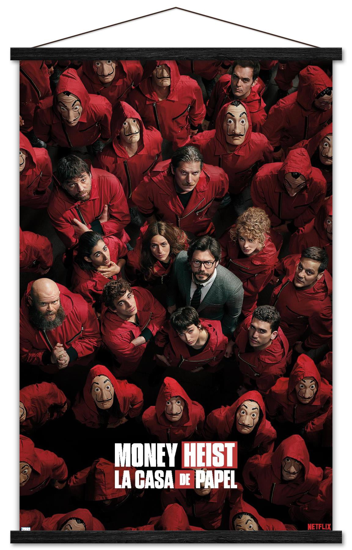 Netflix La Casa de Papel - One Sheet Wall Poster, 14.725 x 22.375, Framed  