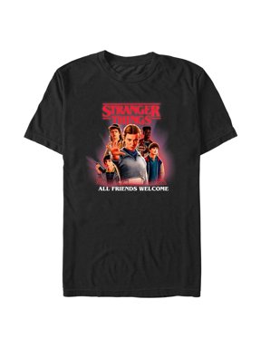 Netflix Men's Stranger Things All Friends Welcome Classic Logo T Shirt