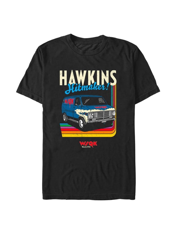 Netflix Men's Stranger Things Colorful Vintage Hawkins Hitmaker T Shirt