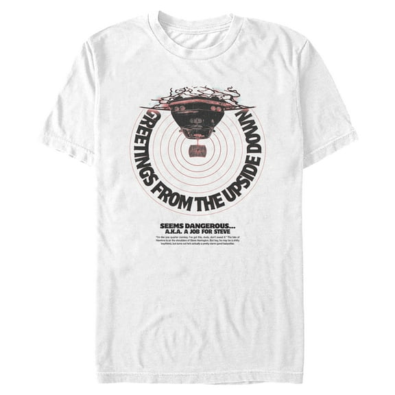 Netflix Men's Stranger Things Dangerous Greetings From The Upside Down T Shirt