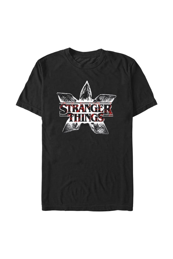 Netflix Men's Stranger Things Demogorgon Head Classic Logo T Shirt
