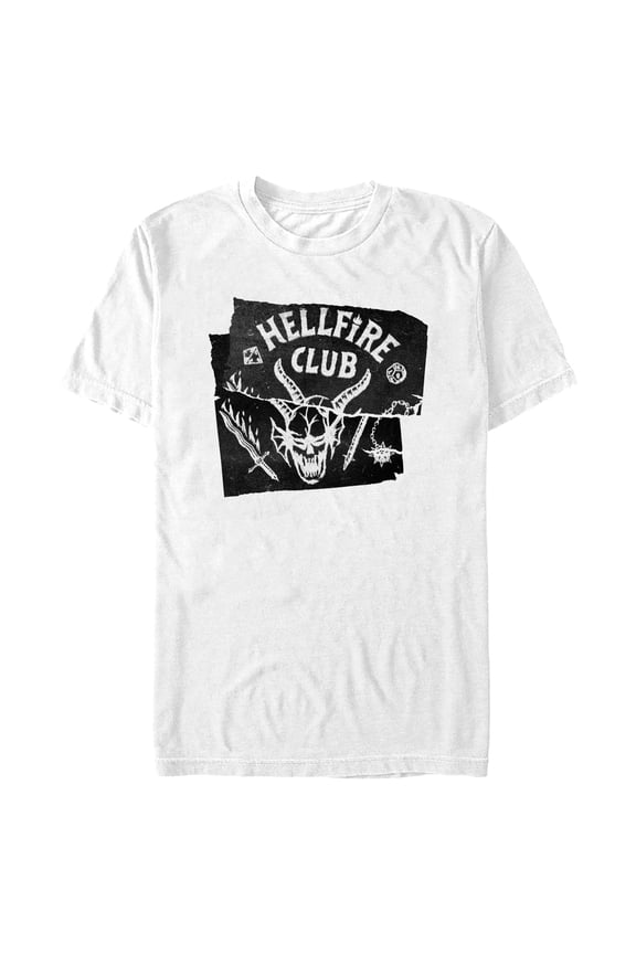 Netflix Men's Stranger Things Hellfire Club Distressed Poster T Shirt