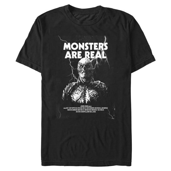 Netflix Men's Stranger Things Lightning Vecna Monsters Are Real T Shirt