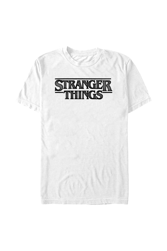 Netflix Men's Stranger Things Pointillism Style Classic Logo T Shirt