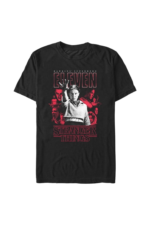 Netflix Men's Stranger Things Red Eleven Art Collage T Shirt