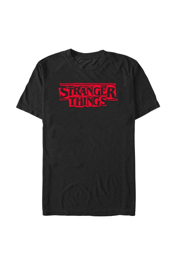 Netflix Men's Stranger Things Stencil Letters Classic Red Logo T Shirt