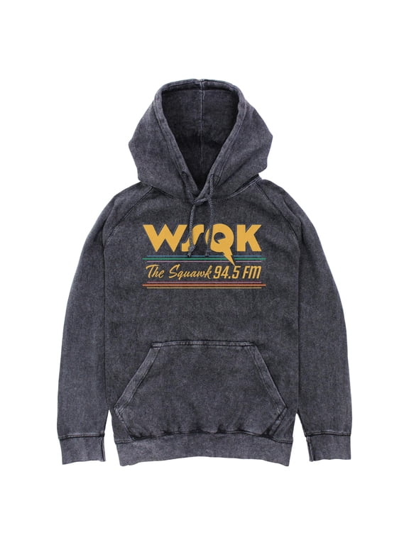 Netflix Men's Stranger Things Vintage Radio The Squawk WSQK Lightweight Hoodie