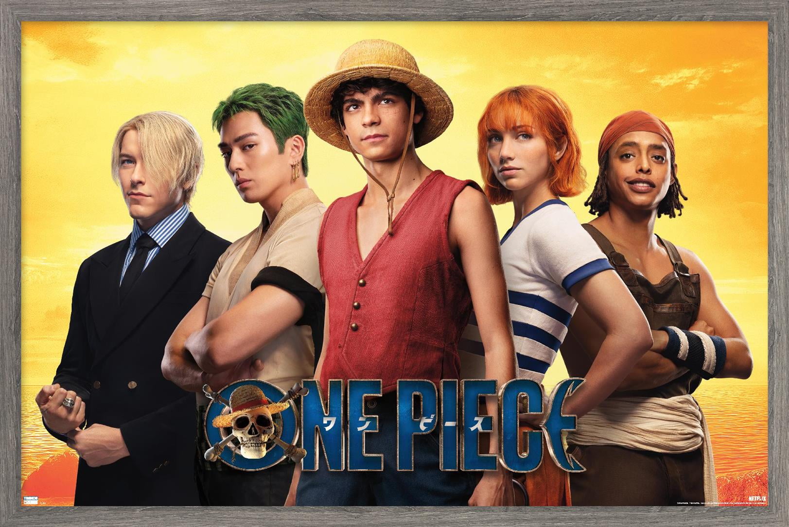 Netflix One Piece - Collage Wall Poster, 14.725" x 22.375" Framed